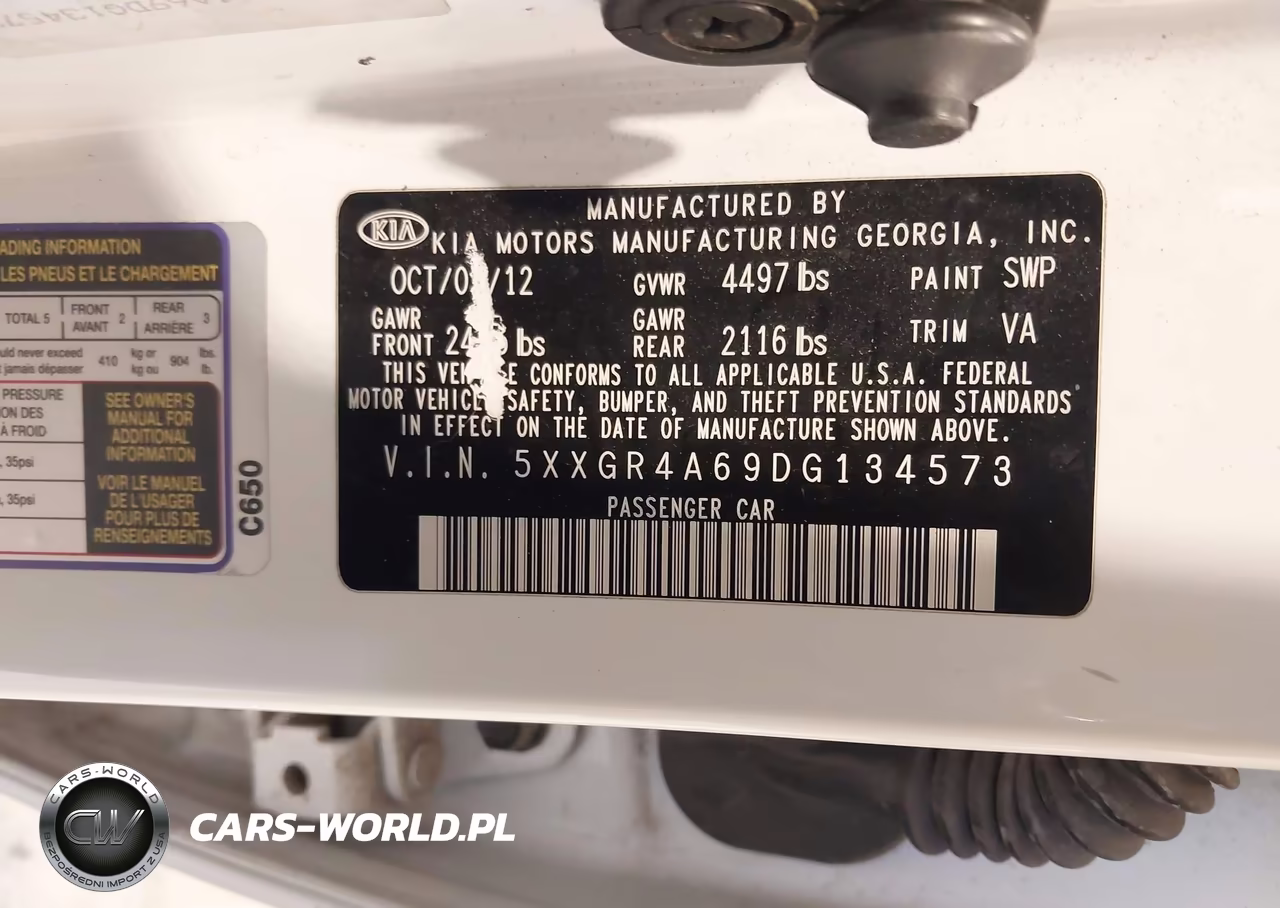 2013 Kia Optima Sx VIN:5XXGR4A69DG134573 - 9