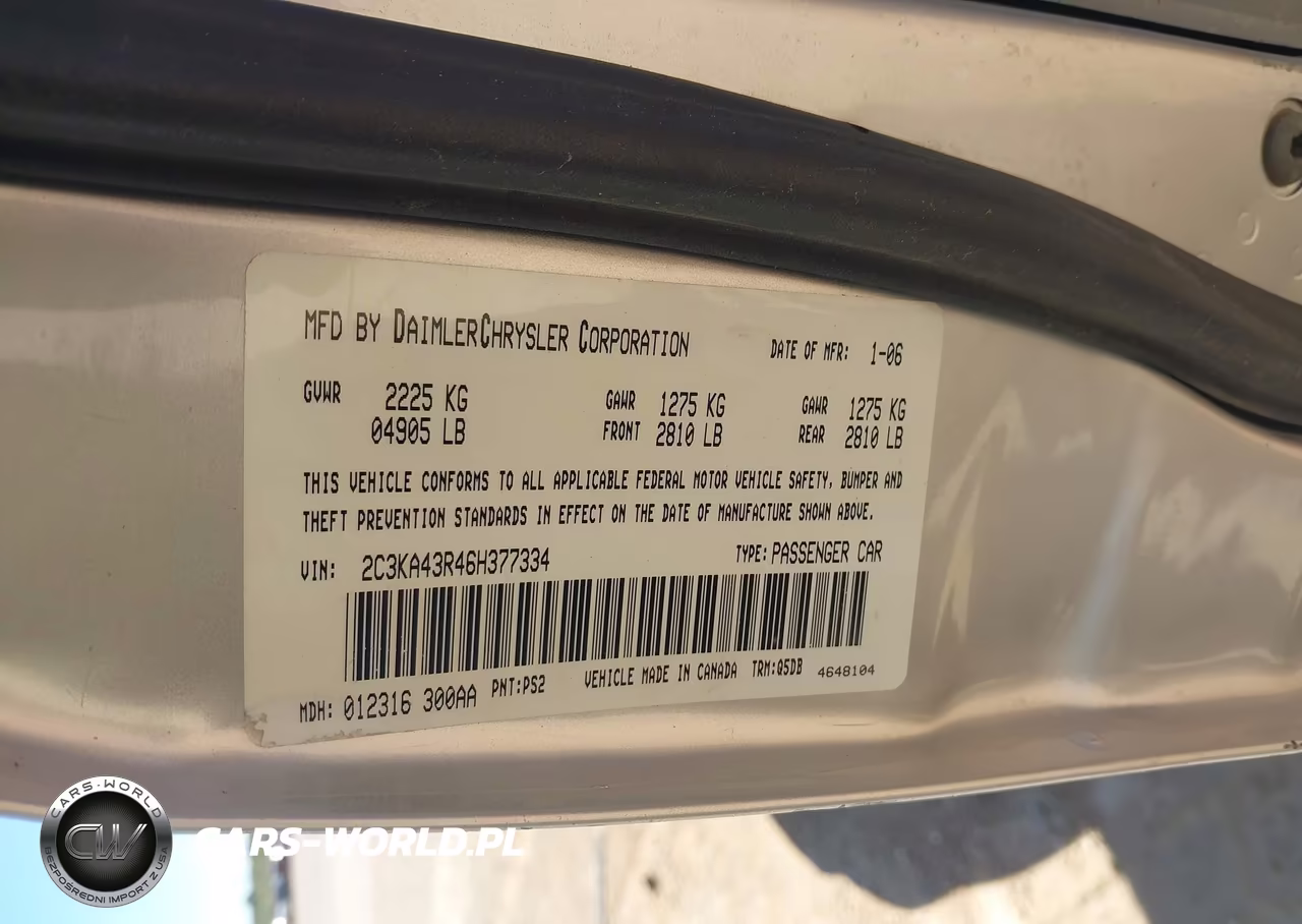 2006 Chrysler 300 VIN:2C3KA43R46H377334 - 9