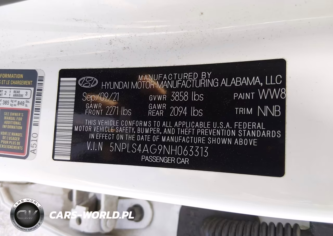 2022 Hyundai Elantra Sel VIN:5NPLS4AG9NH063313 - 9