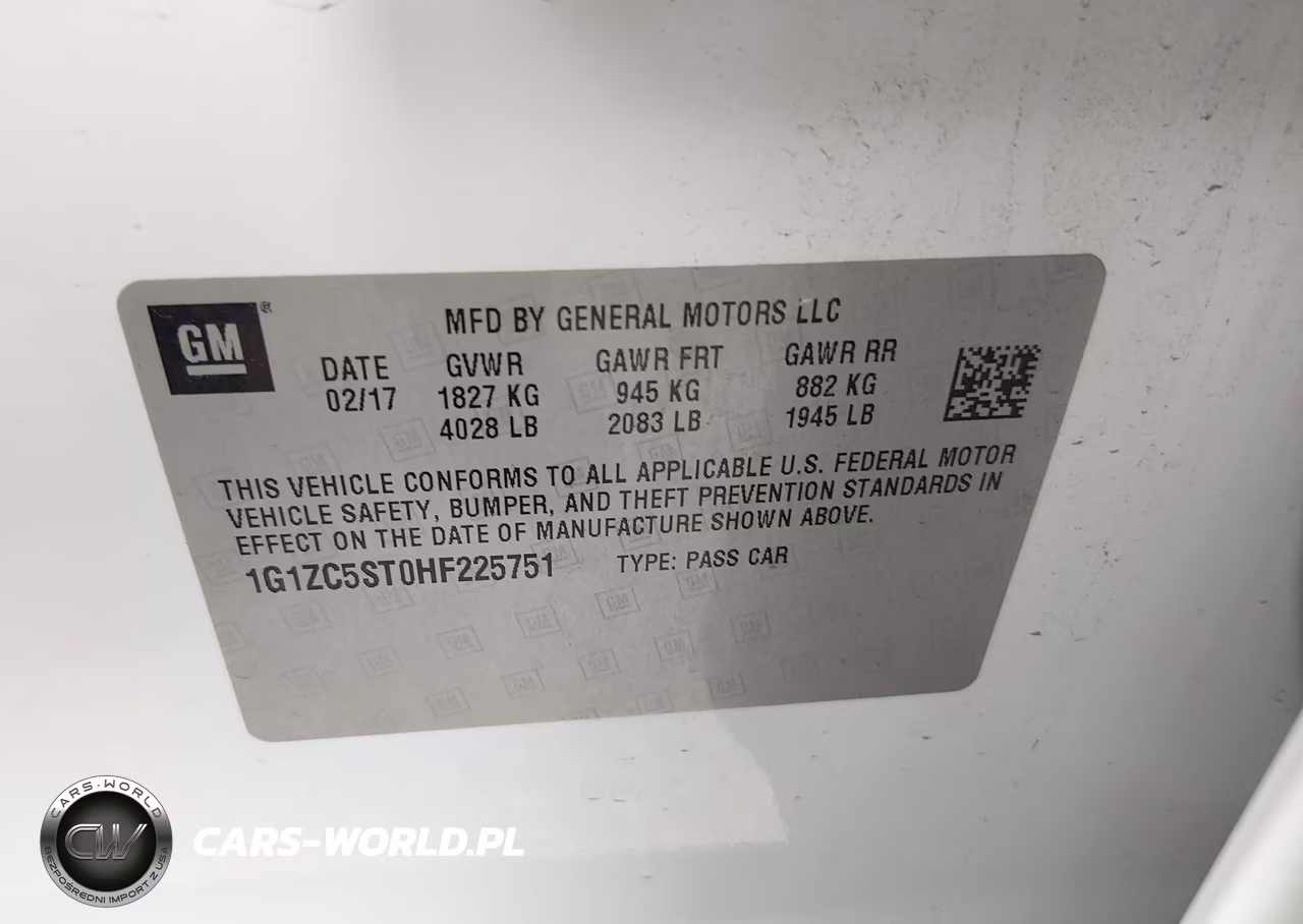 2017 Chevrolet Malibu 1Fl VIN:1G1ZC5ST0HF225751 - 9