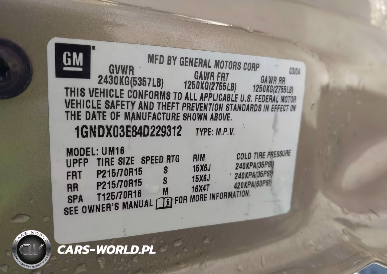 2004 Chevrolet Venture Ls VIN:1GNDX03E84D229312 - 9
