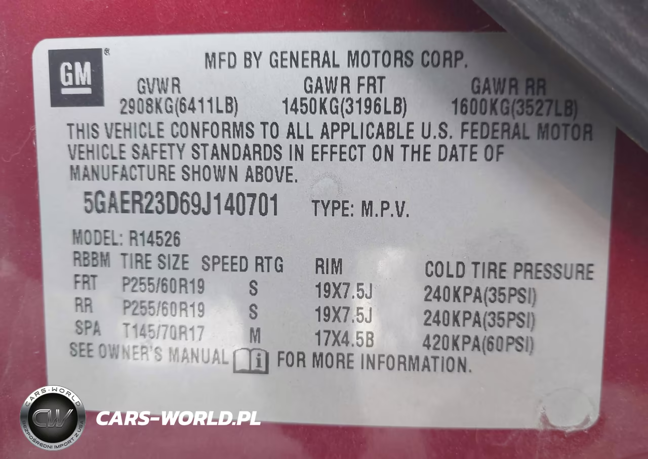 2009 Buick Enclave Cxl VIN:5GAER23D69J140701 - 9