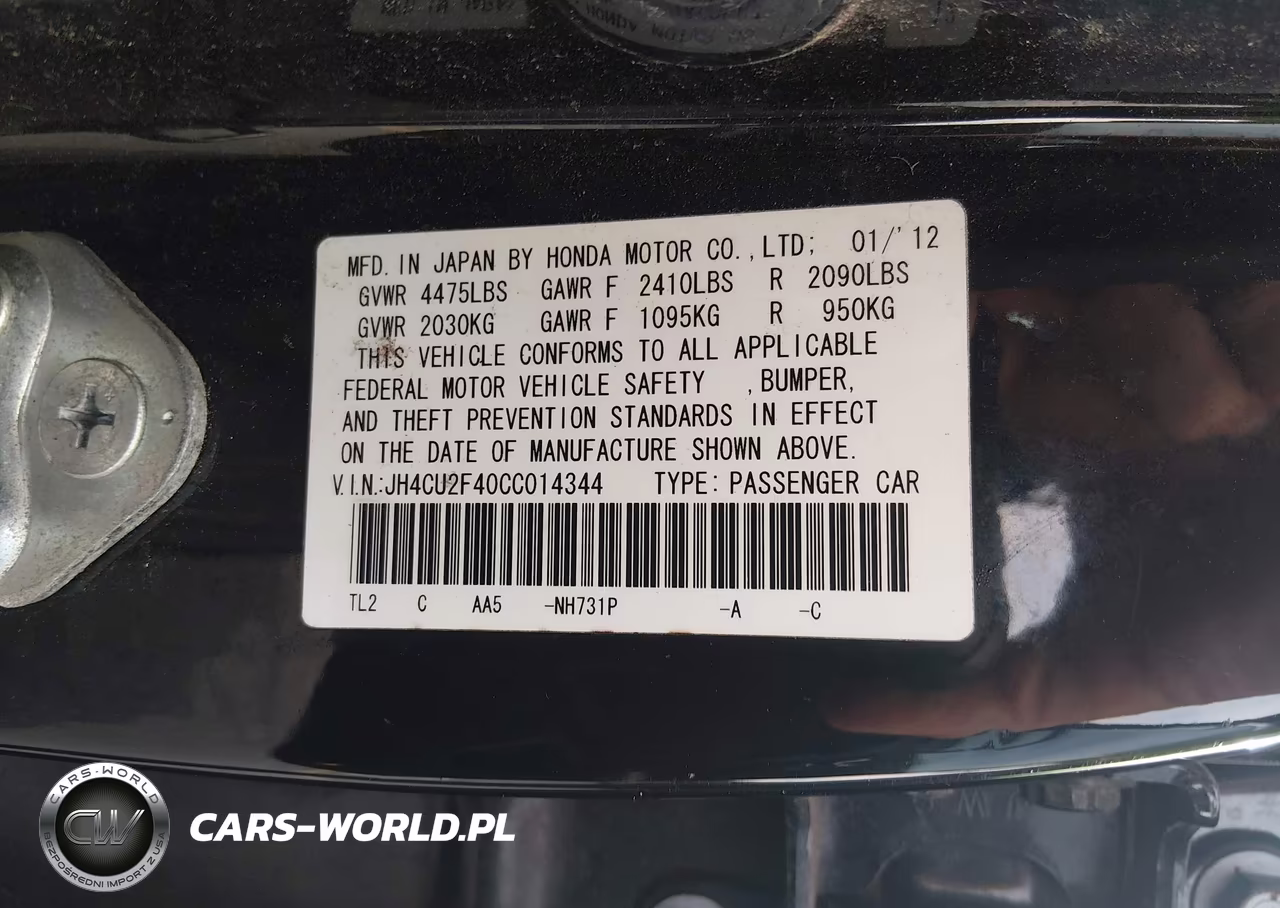 2012 Acura Tsx 2.4 VIN:JH4CU2F40CC014344 - 9