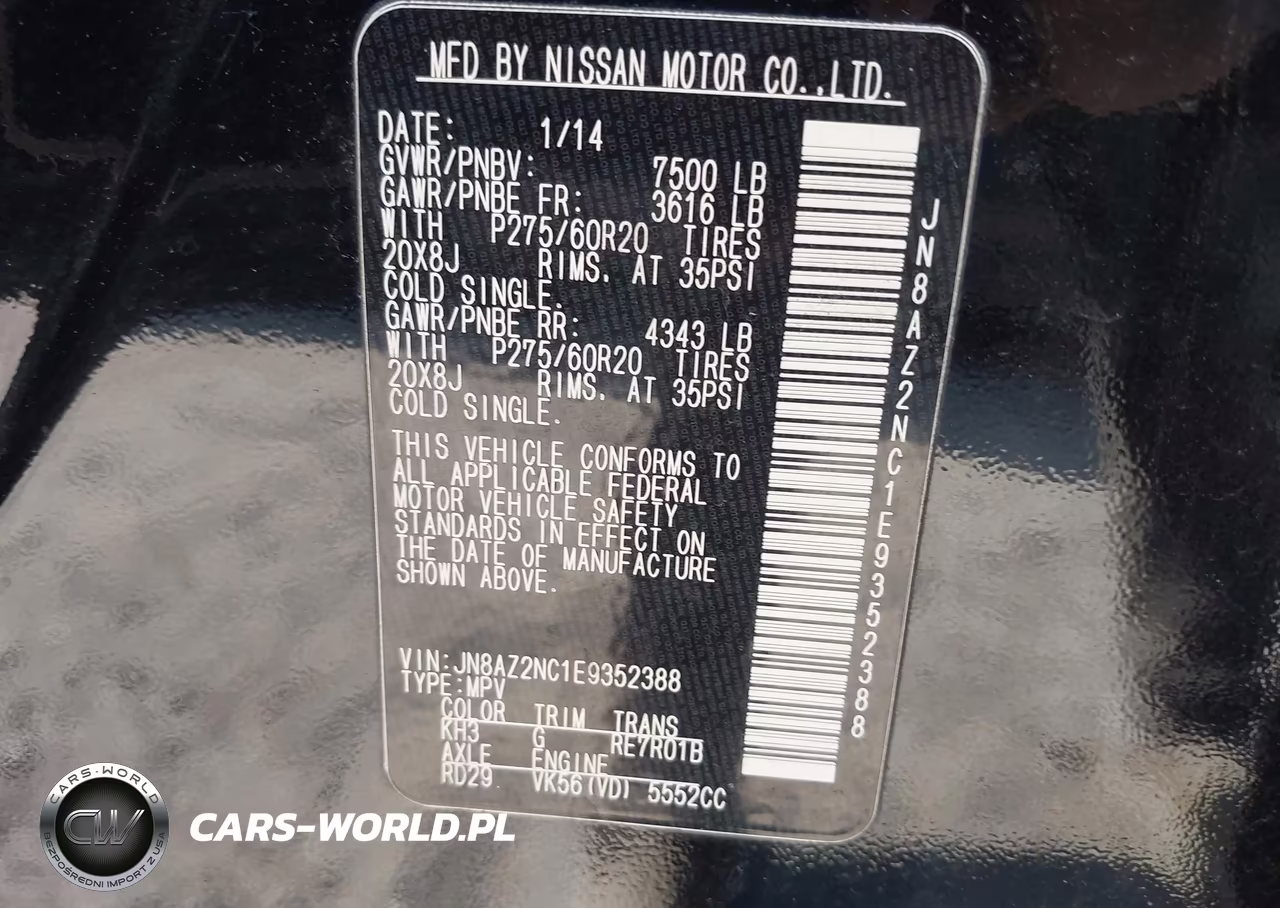 2014 Infiniti Qx80 VIN:JN8AZ2NC1E9352388 - 9