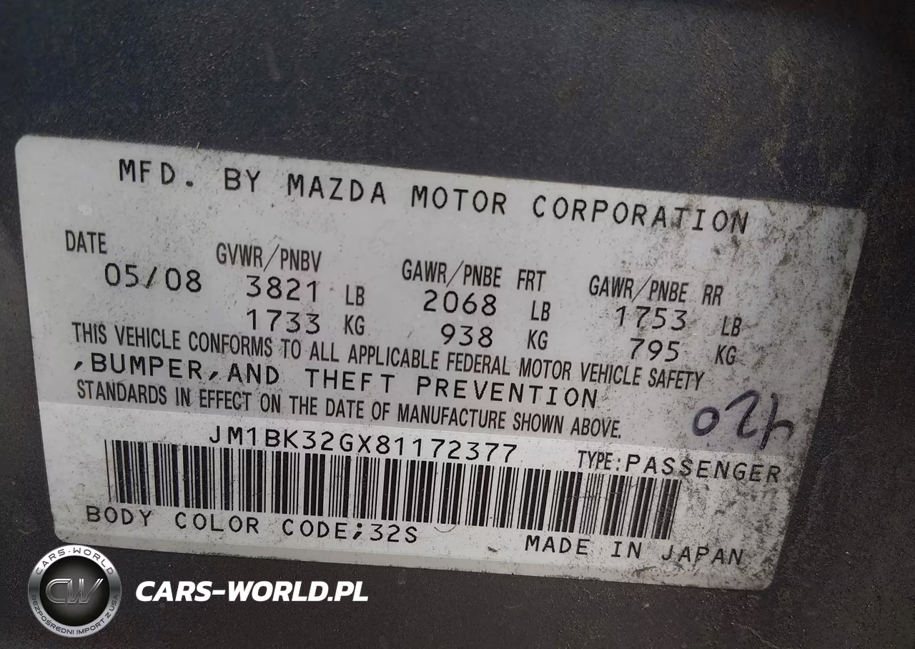2008 Mazda Mazda3 I Touring Value VIN:JM1BK32GX81172377 - 9