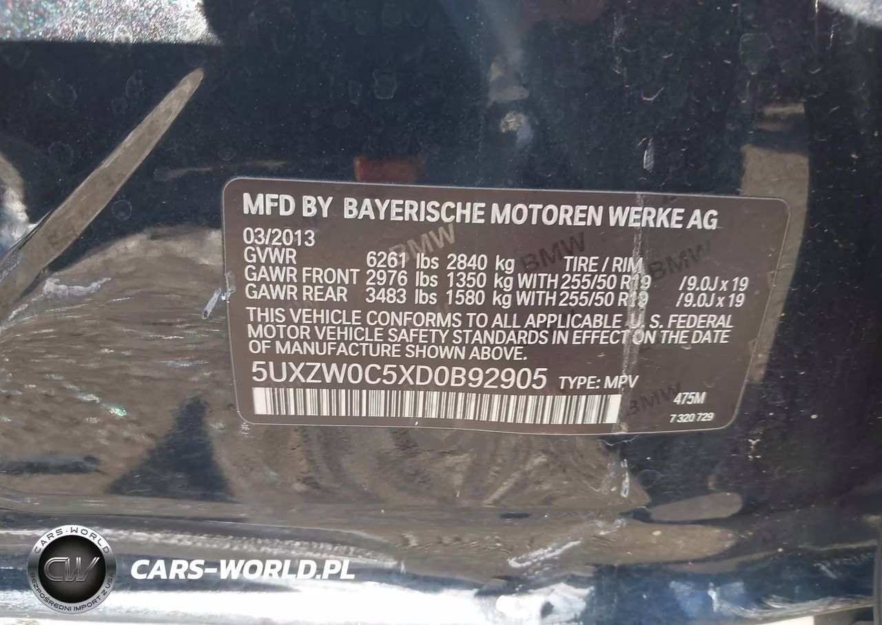 2013 BMW X5 xDrive35D VIN:5UXZW0C5XD0B92905 - 9
