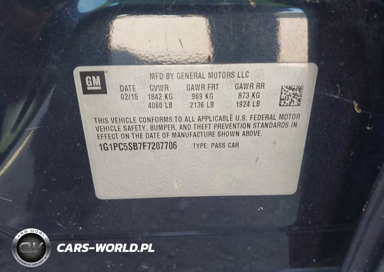 2015 Chevrolet Cruze 1Lt Auto VIN:1G1PC5SB7F7207706 - 9
