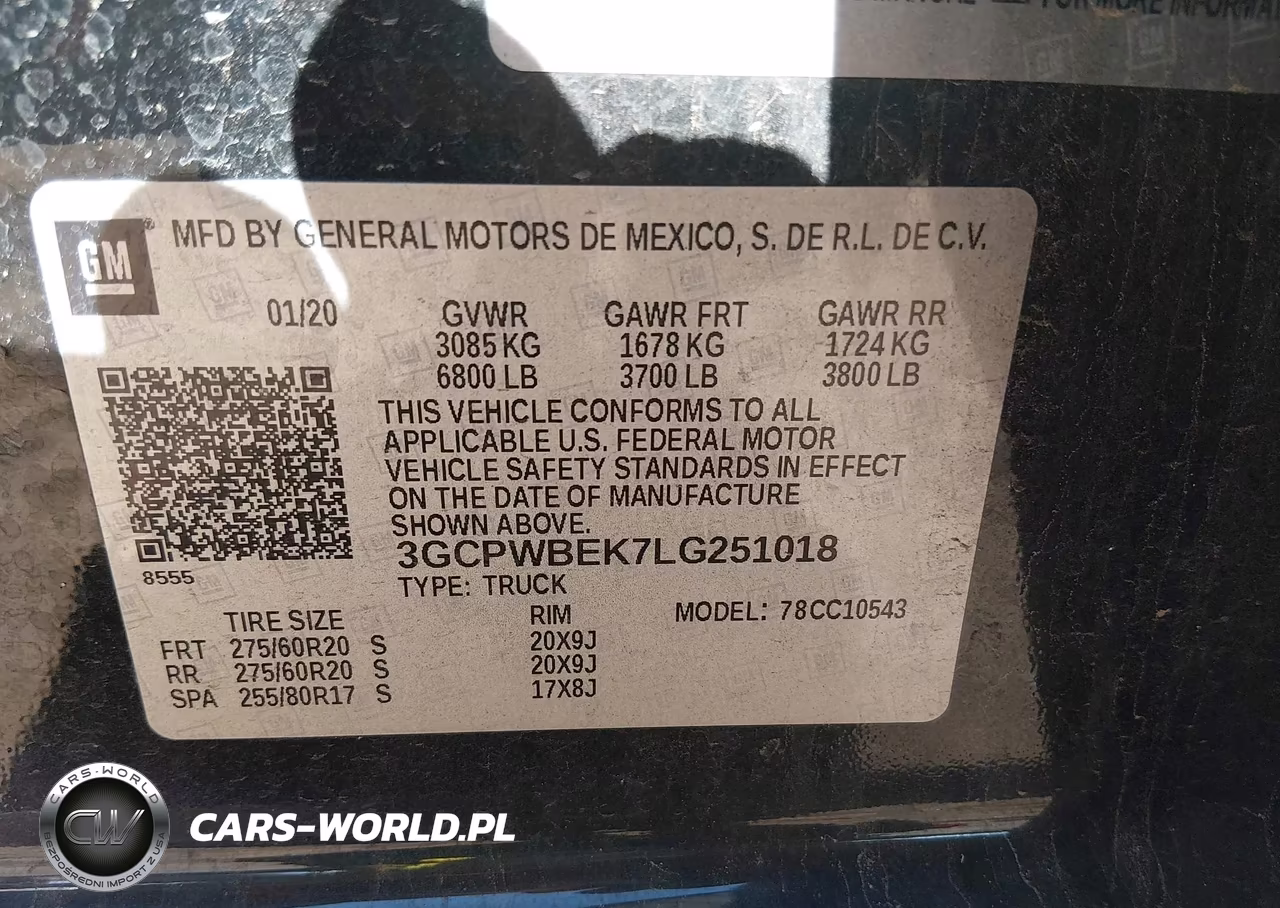 2020 Chevrolet Silverado 1500 2Wd Short Bed Custom VIN:3GCPWBEK7LG251018 - 9