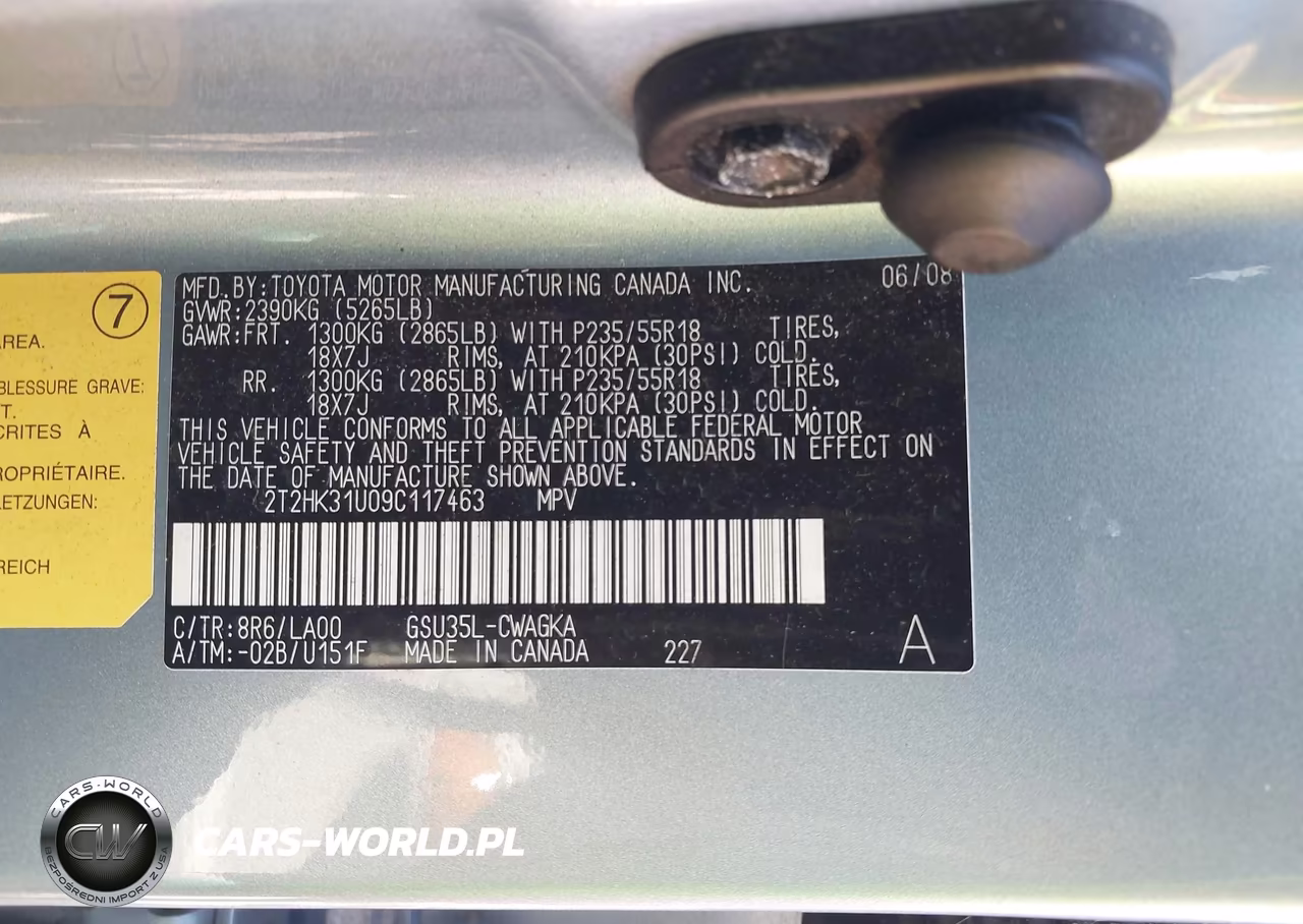 2009 Lexus Rx 350 VIN:2T2HK31U09C117463 - 9