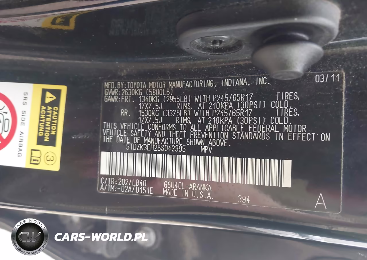 2011 Toyota Highlander Se V6 VIN:5TDZK3EH2BS042395 - 9