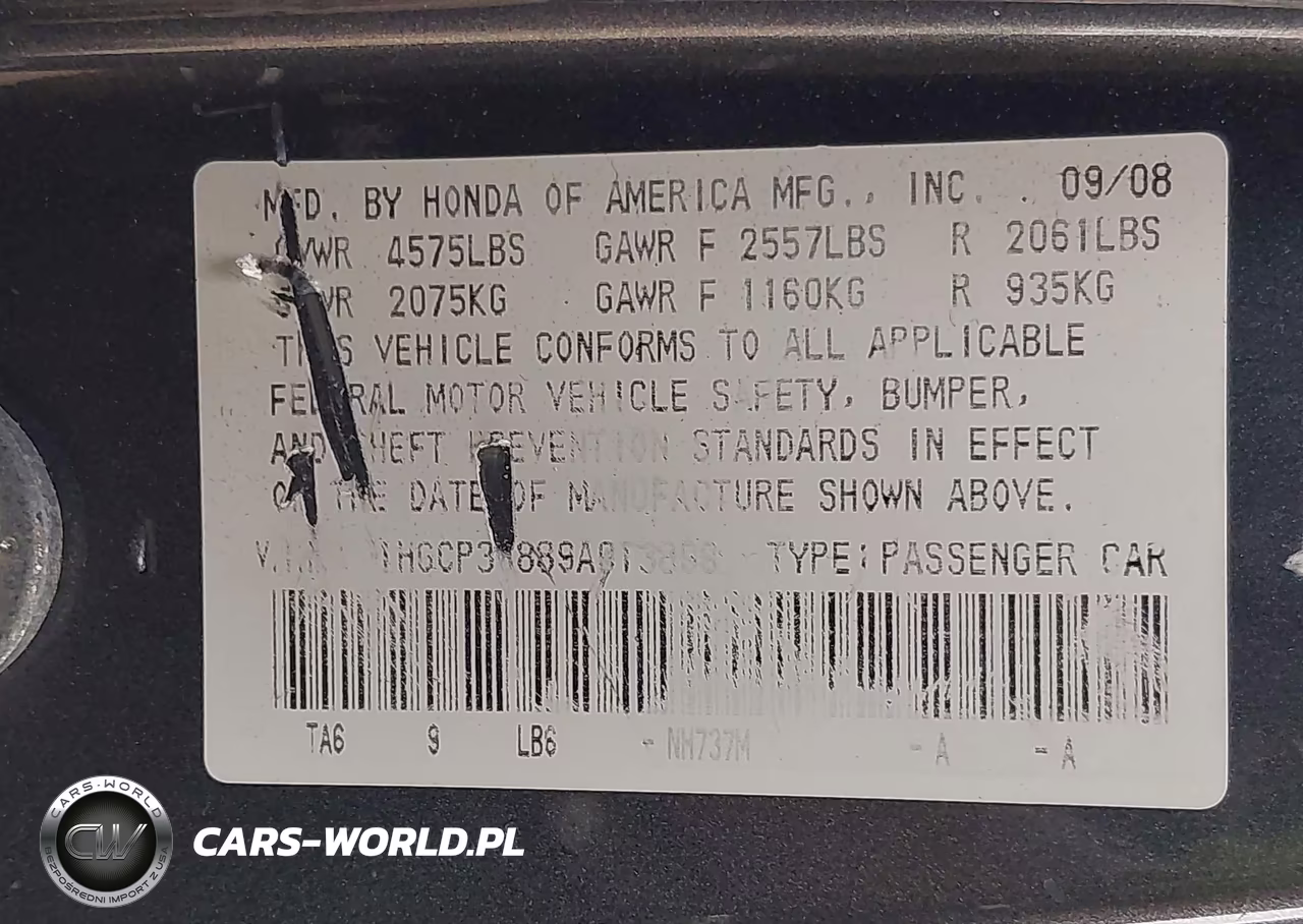 2009 Honda Accord 3.5 Ex-L VIN:1HGCP36889A013899 - 9