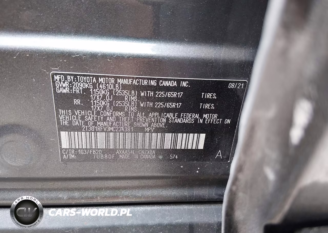 2021 Toyota Rav4 Le VIN:2T3G1RFV3MC234381 - 9