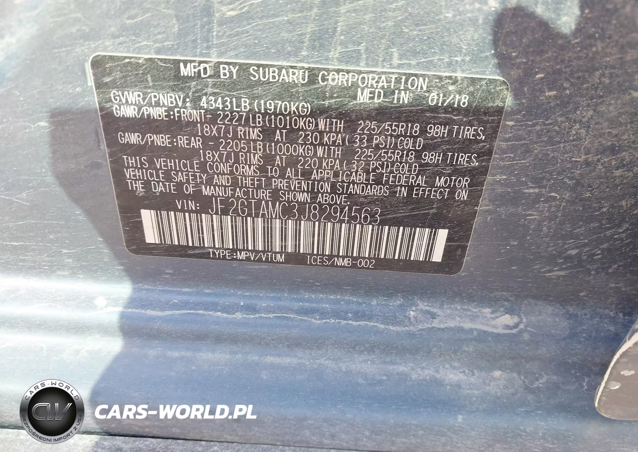 2018 Subaru Crosstrek 2.0I Limited VIN:JF2GTAMC3J8294563 - 9