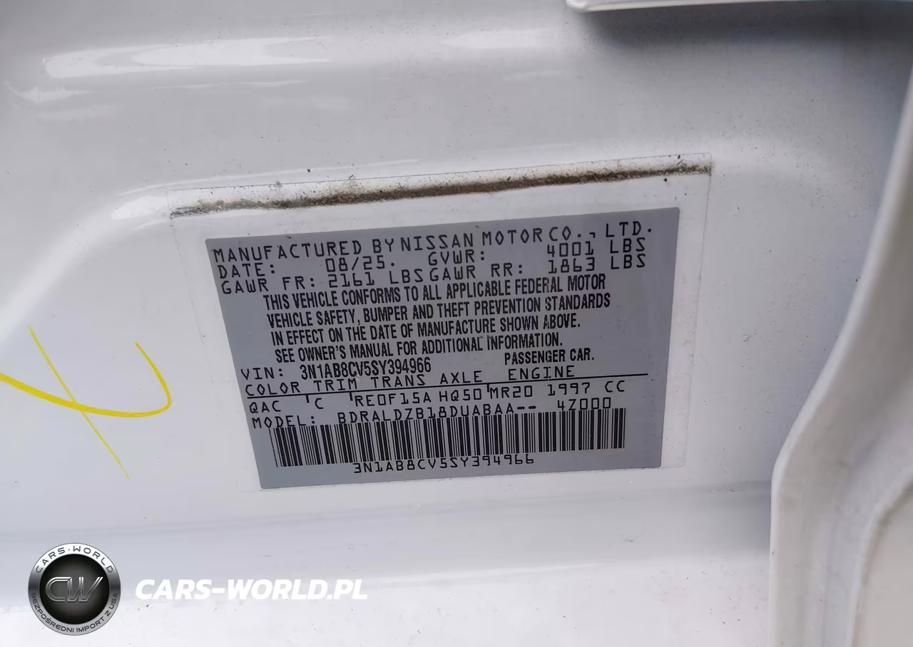 2025 Nissan Sentra Sv VIN:3N1AB8CV5SY394966 - 9
