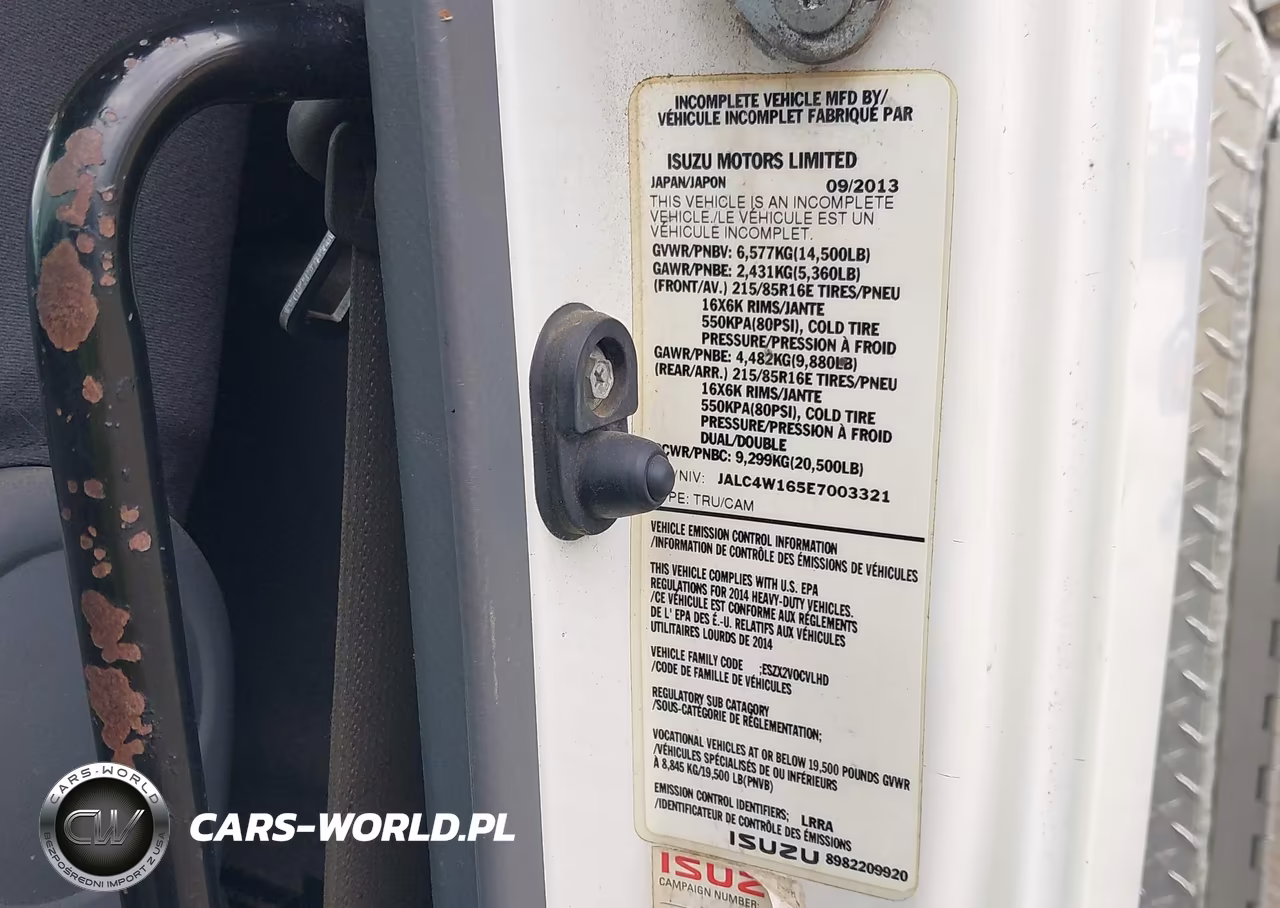 2014 Isuzu Npr Hd Dsl Reg At VIN:JALC4W165E7003321 - 8