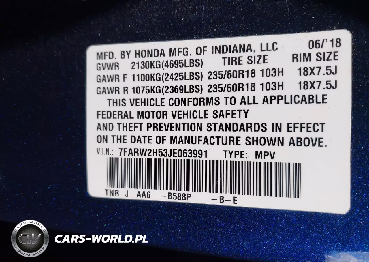 2018 Honda Cr-V Ex VIN:7FARW2H53JE063991 - 9