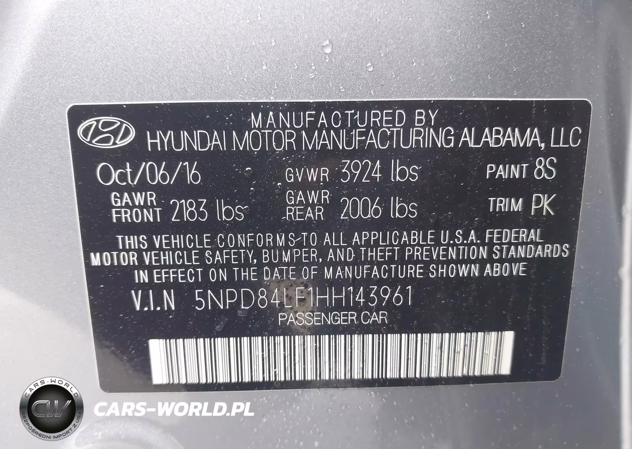 2017 Hyundai Elantra Se VIN:5NPD84LF1HH143961 - 9