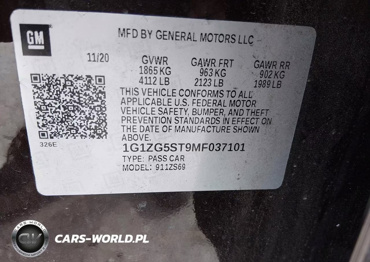 2021 Chevrolet Malibu Fwd Rs VIN:1G1ZG5ST9MF037101 - 9