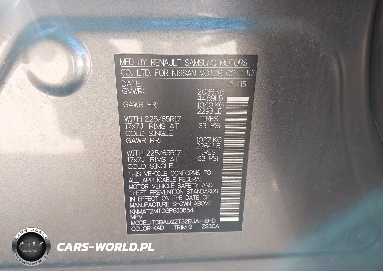 2016 Nissan Rogue Sv VIN:KNMAT2MT0GP633854 - 9