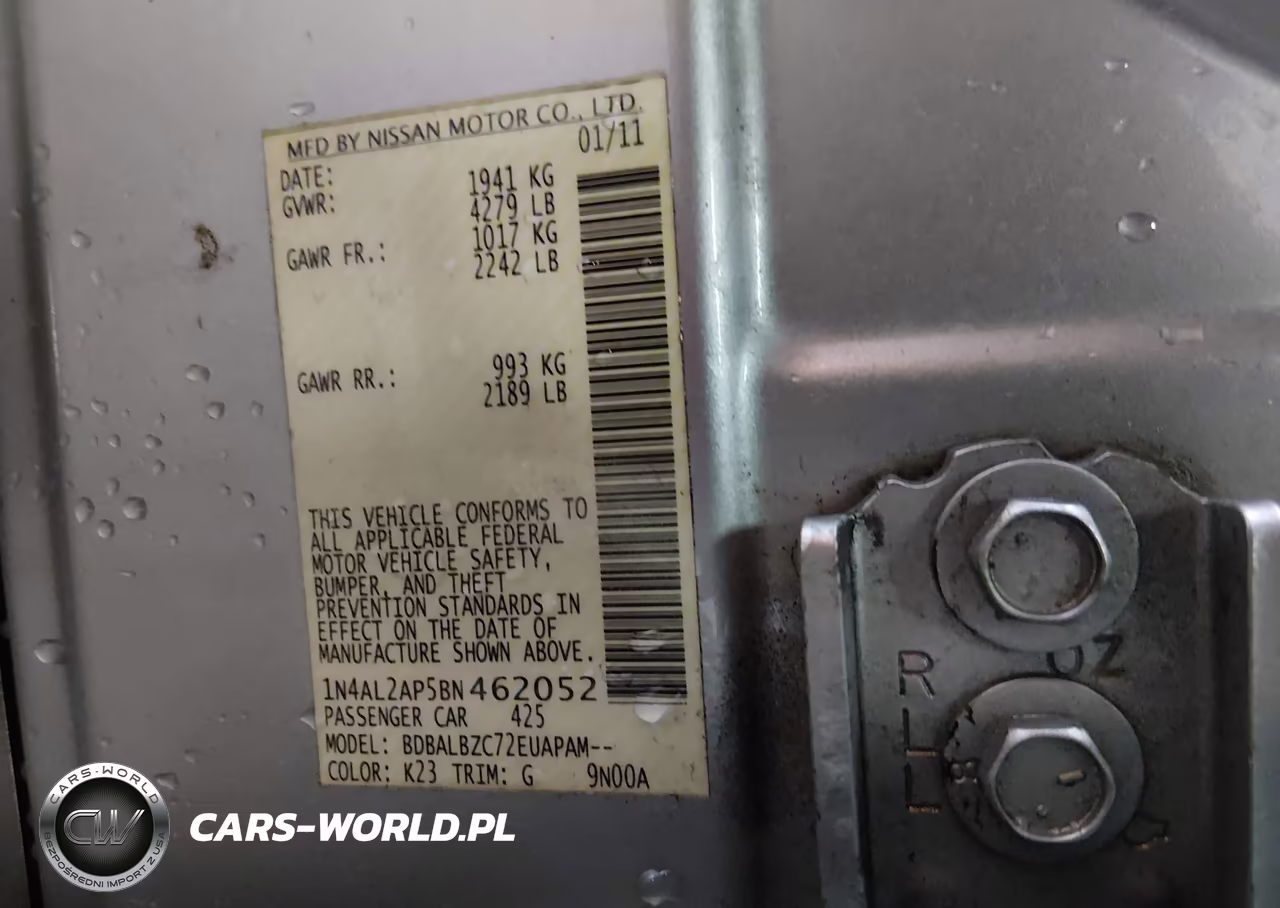 2011 Nissan Altima 2.5 S VIN:1N4AL2AP5BN462052 - 9