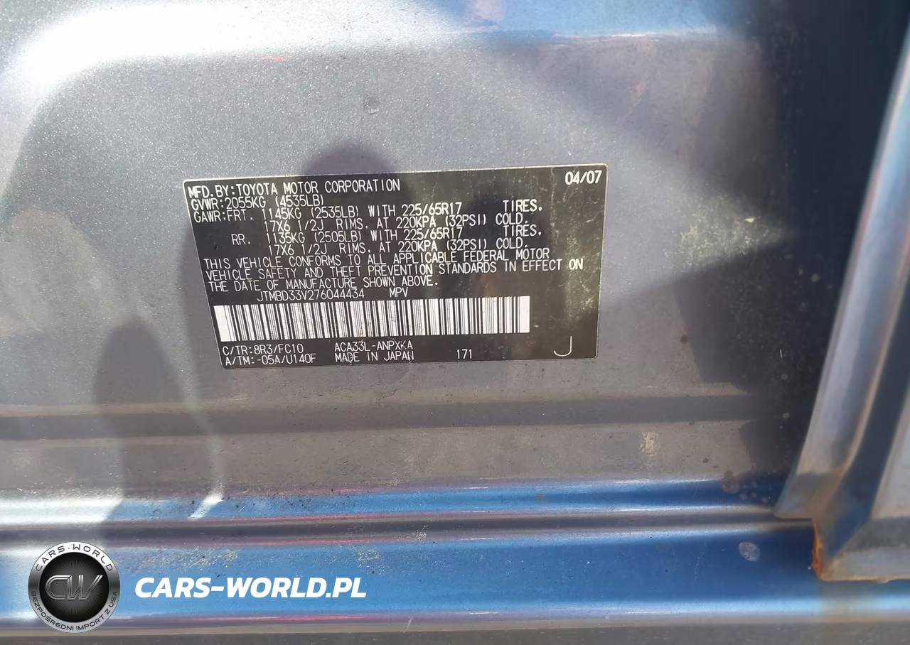 2007 Toyota Rav4 VIN:JTMBD33V276044434 - 9
