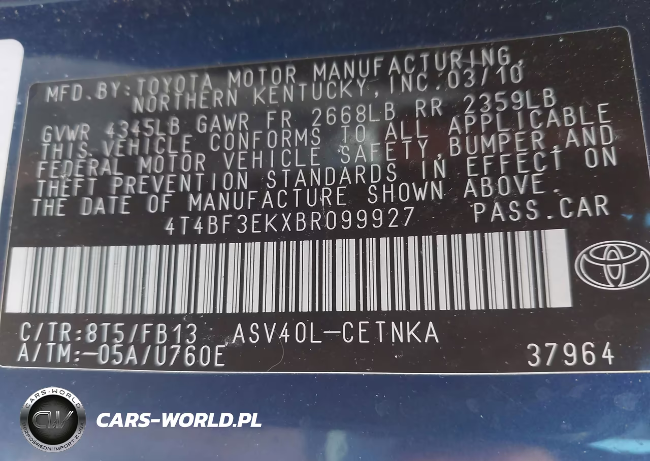 2011 Toyota Camry Le VIN:4T4BF3EKXBR099927 - 9