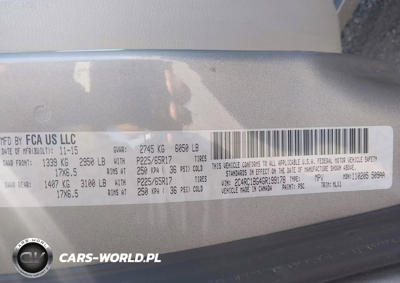 2016 Chrysler Town & Country Touring VIN:2C4RC1BG4GR199178 - 9
