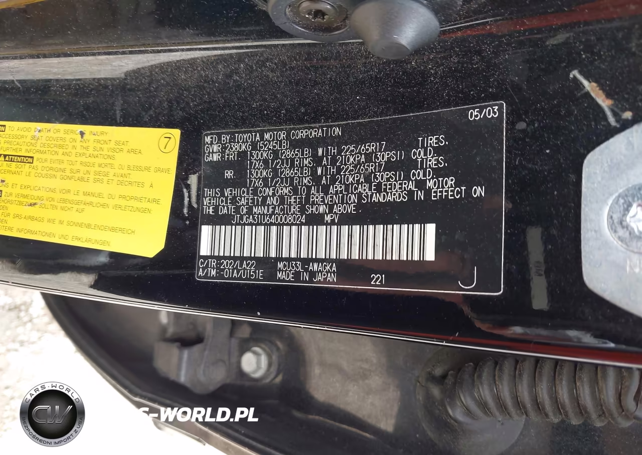2004 Lexus Rx 330 VIN:JTJGA31U640008024 - 9