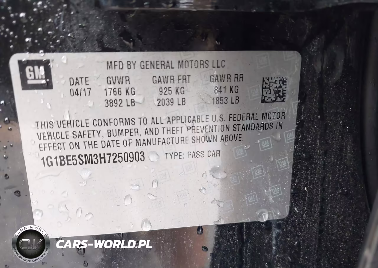2017 Chevrolet Cruze Lt Auto VIN:1G1BE5SM3H7250903 - 9