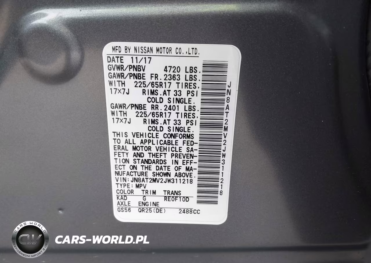2018 Nissan Rogue Sv VIN:JN8AT2MV2JW311218 - 9