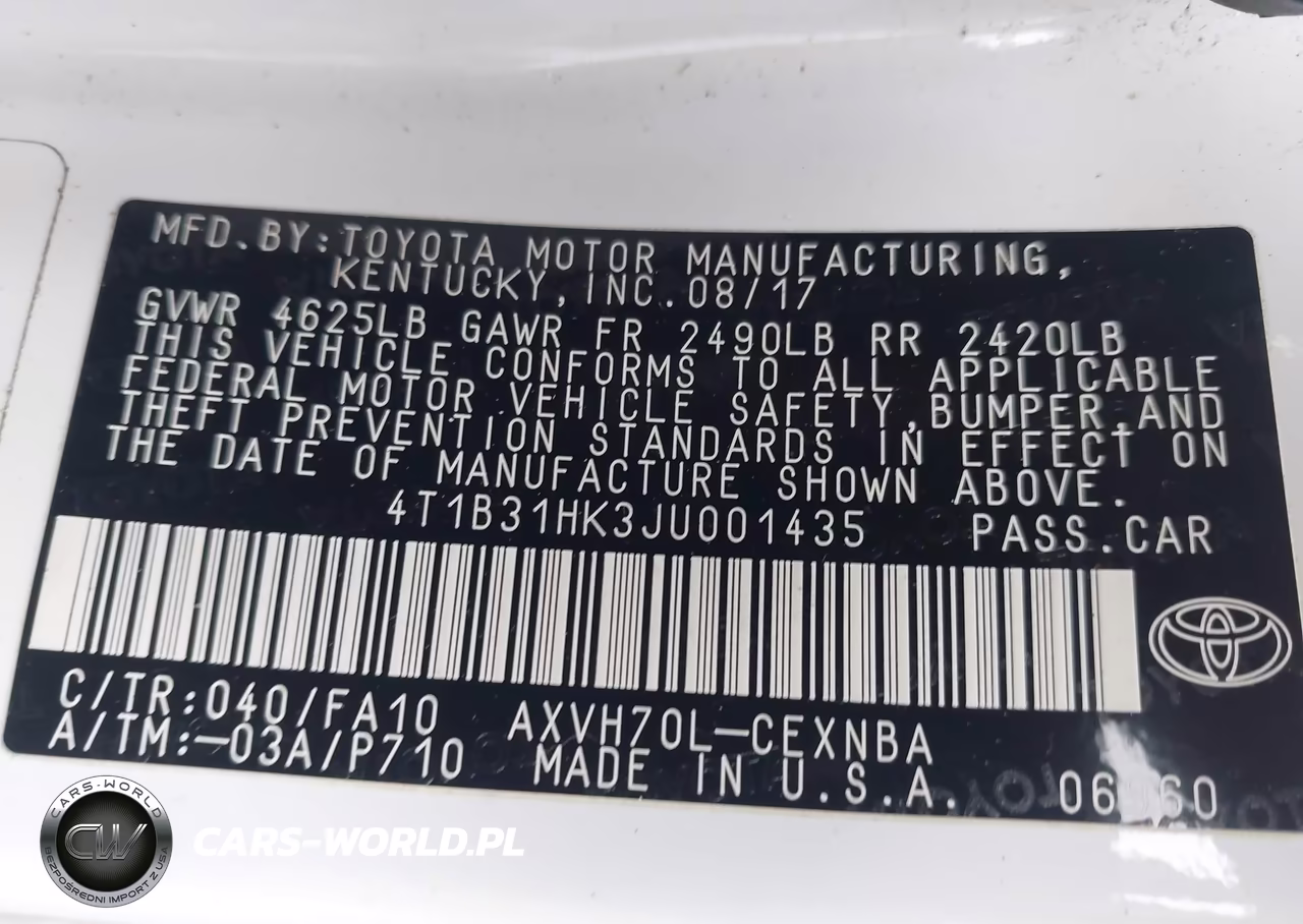 2018 Toyota Camry Hybrid Le VIN:4T1B31HK3JU001435 - 9
