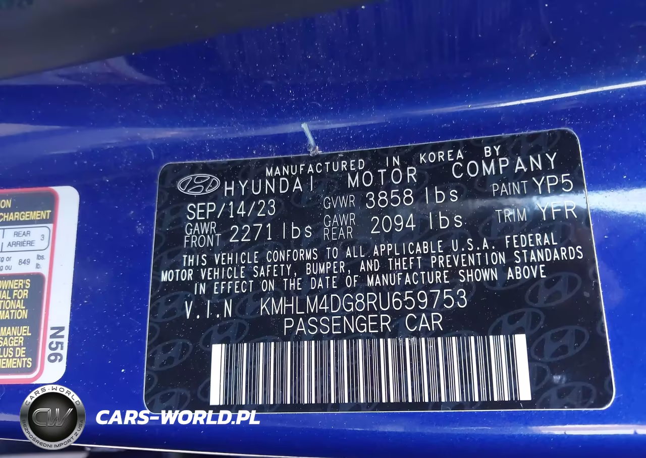 2024 Hyundai Elantra Sel VIN:KMHLM4DG8RU659753 - 9
