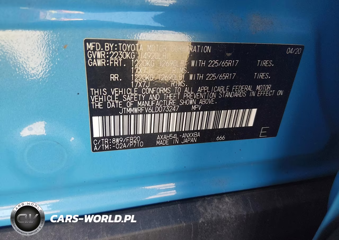 2020 Toyota Rav4 Hybrid Le VIN:JTMMWRFV6LD073247 - 9