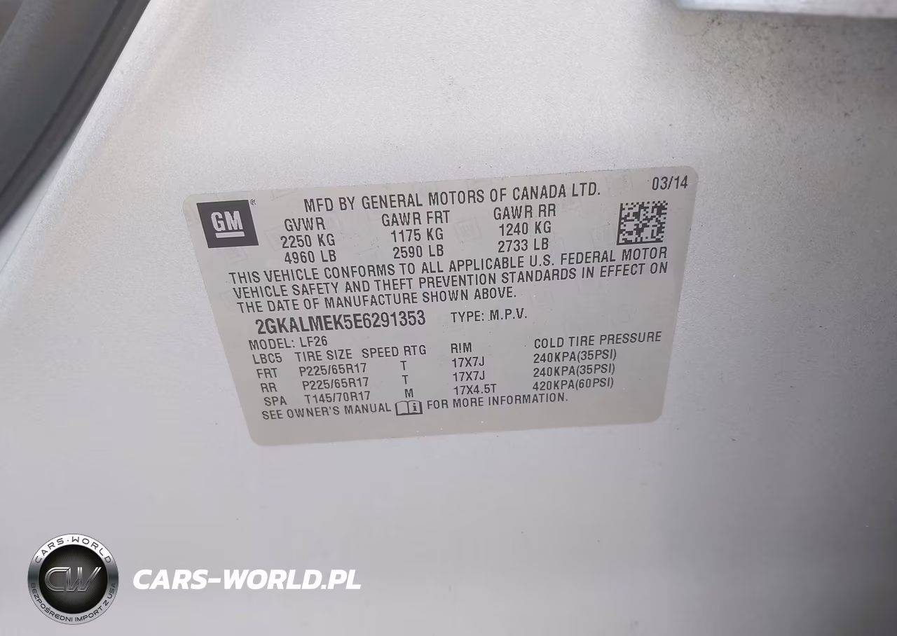 2014 GMC Terrain Sle-1 VIN:2GKALMEK5E6291353 - 9