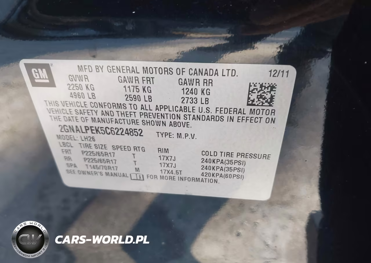 2012 Chevrolet Equinox 2Lt VIN:2GNALPEK5C6224852 - 9