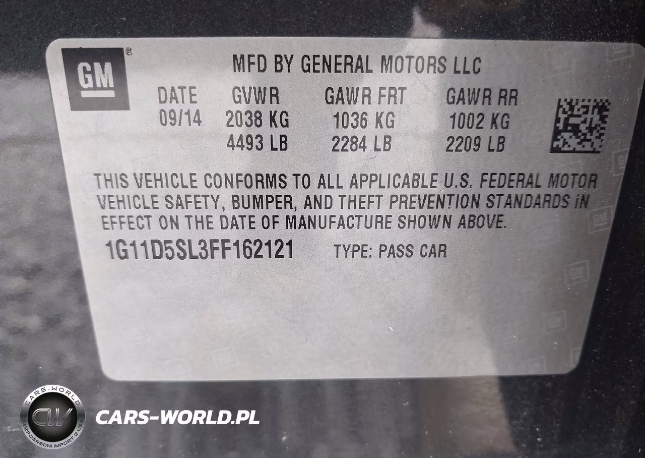 2015 Chevrolet Malibu 2Lt VIN:1G11D5SL3FF162121 - 9