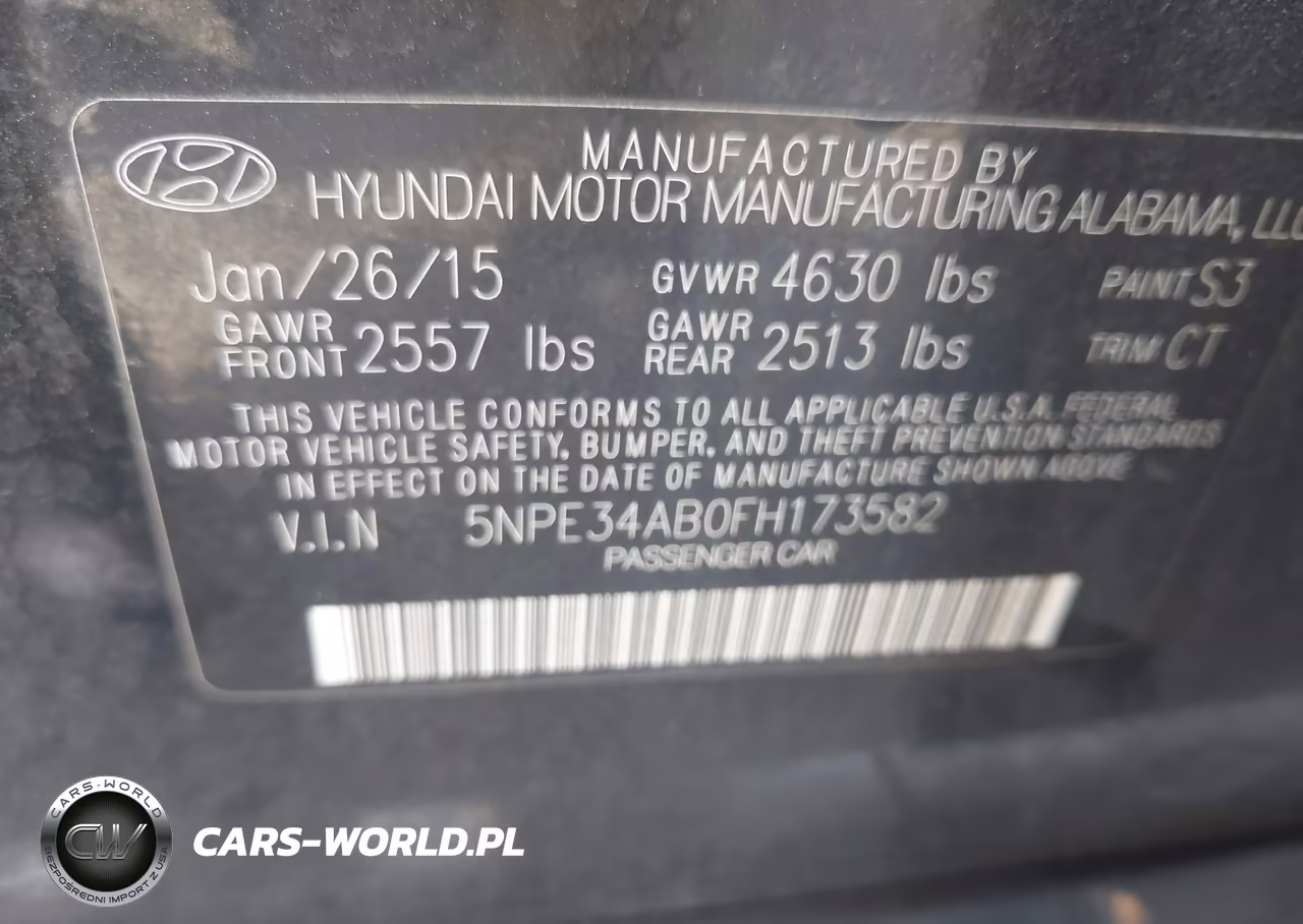 2015 Hyundai Sonata Limited 2.0T VIN:5NPE34AB0FH173582 - 9
