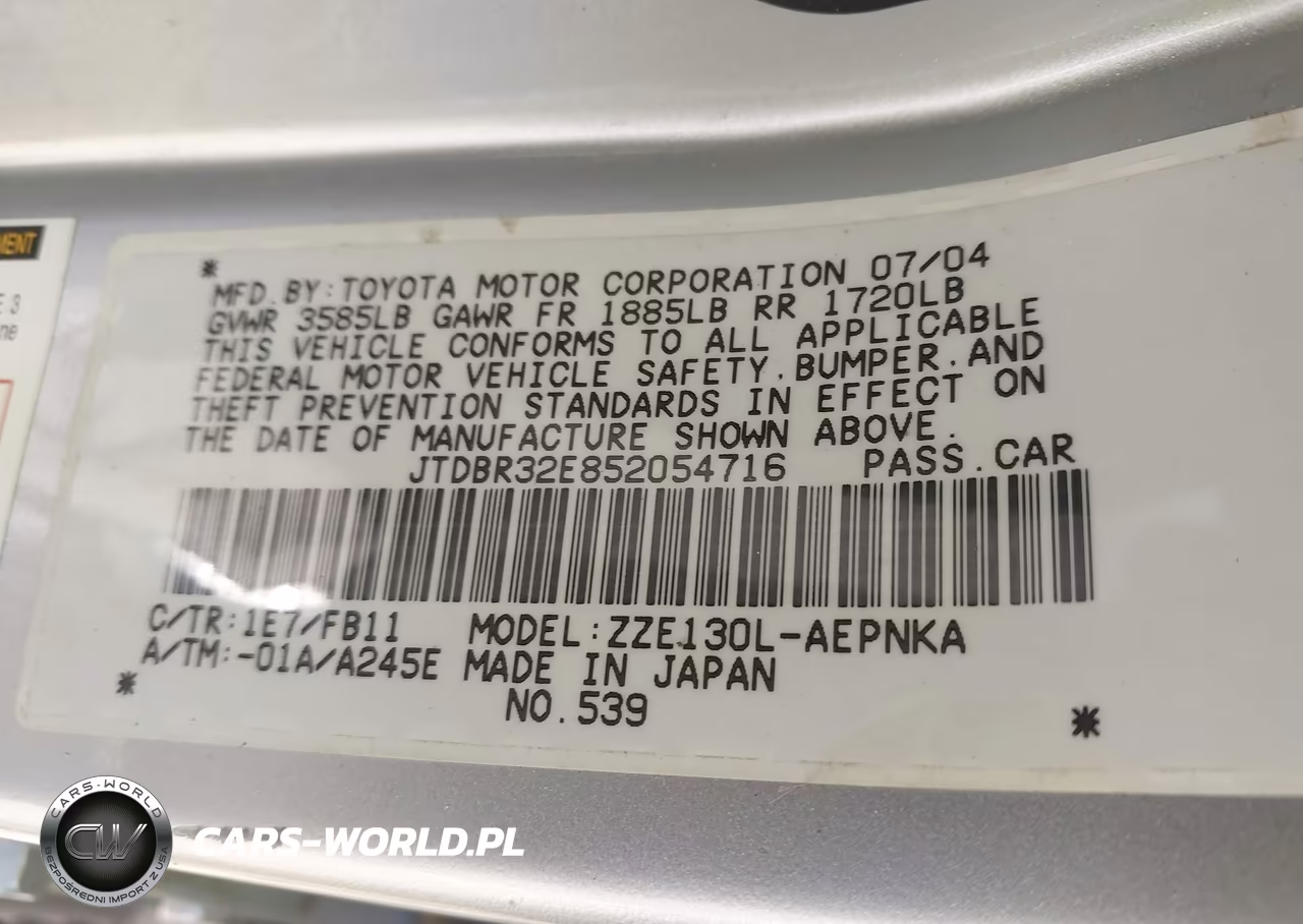 2005 Toyota Corolla Le VIN:JTDBR32E852054716 - 9