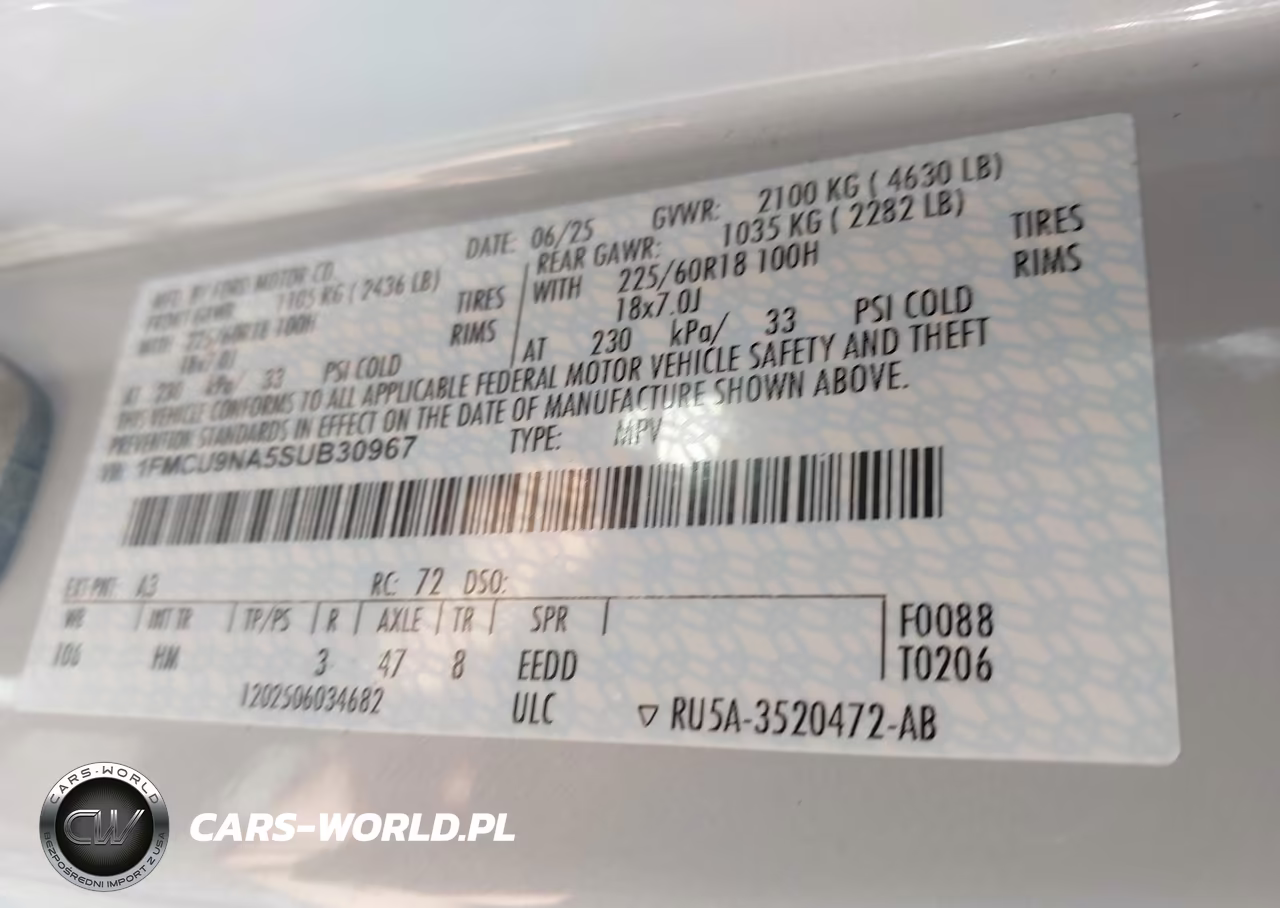 2025 Ford Escape St-Line Select VIN:1FMCU9NA5SUB30967 - 9
