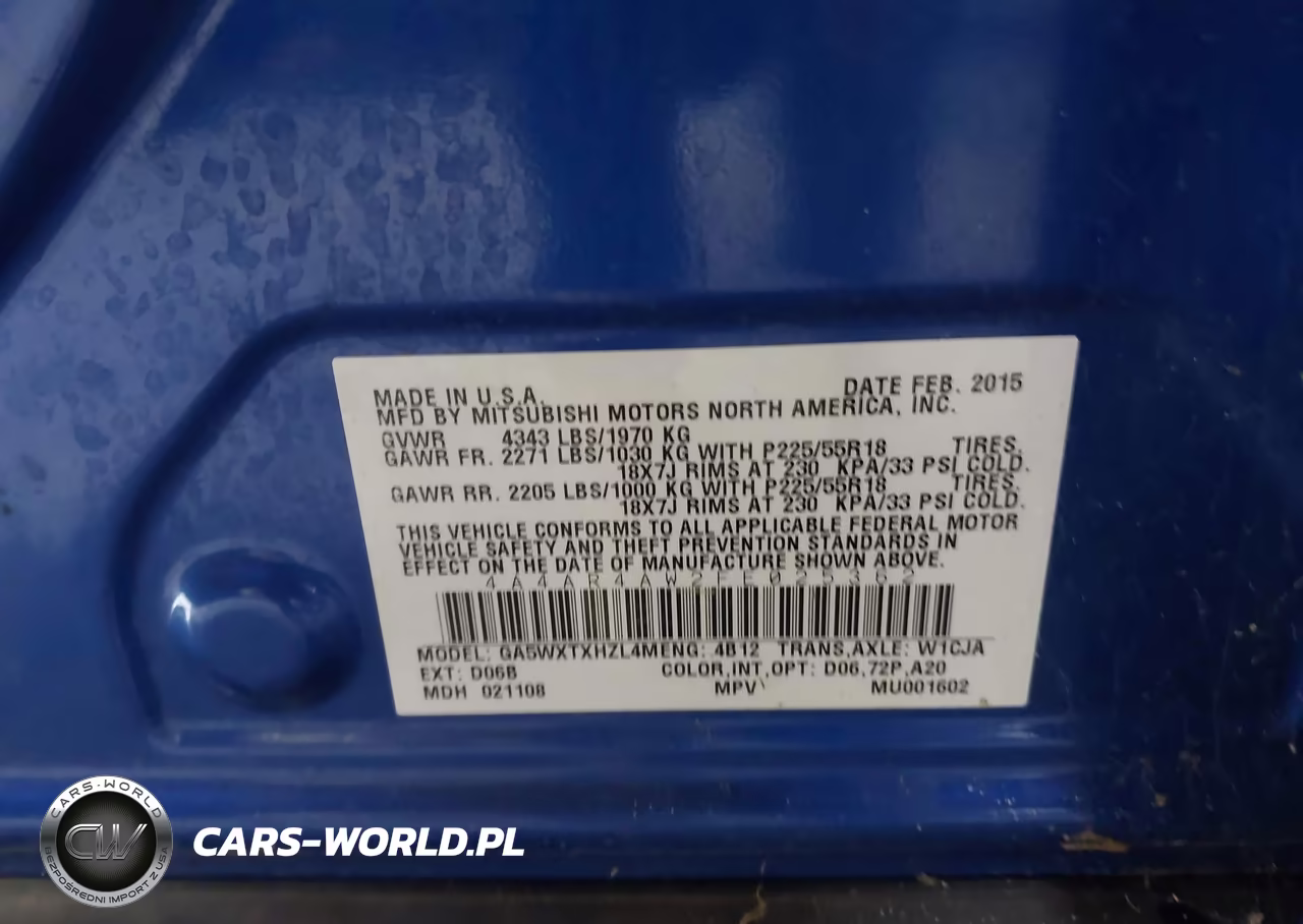 2015 Mitsubishi Outlander Sport Gt VIN:4A4AR4AW2FE025362 - 9