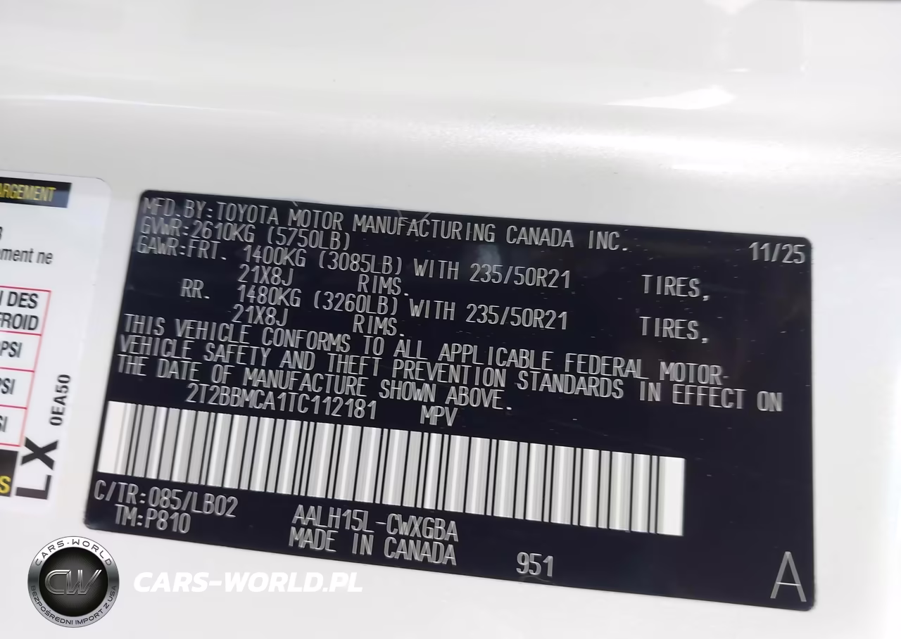 2026 Lexus Rx 350H Premium+ VIN:2T2BBMCA1TC112181 - 9