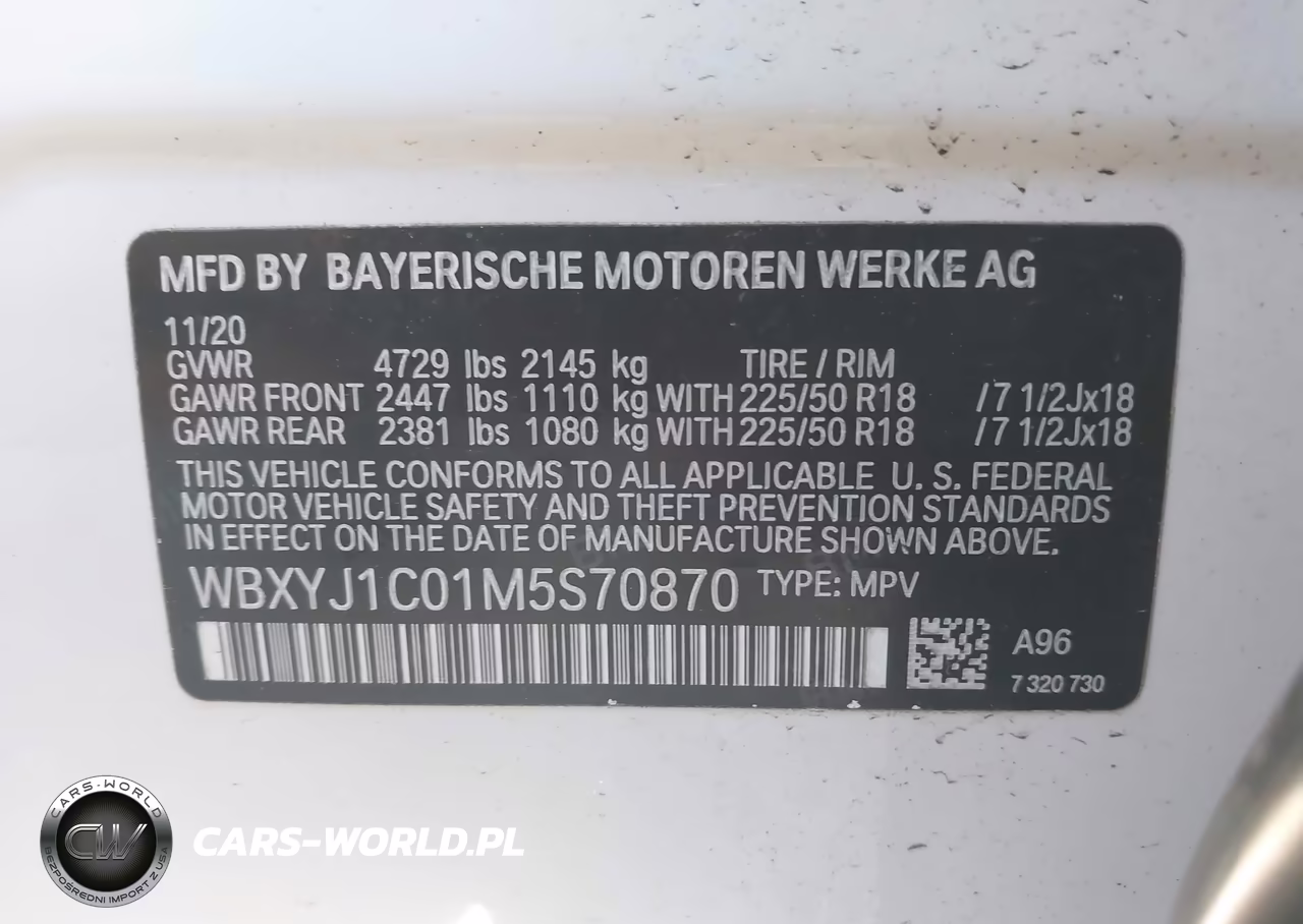 2021 BMW X2 xDrive28I VIN:WBXYJ1C01M5S70870 - 9