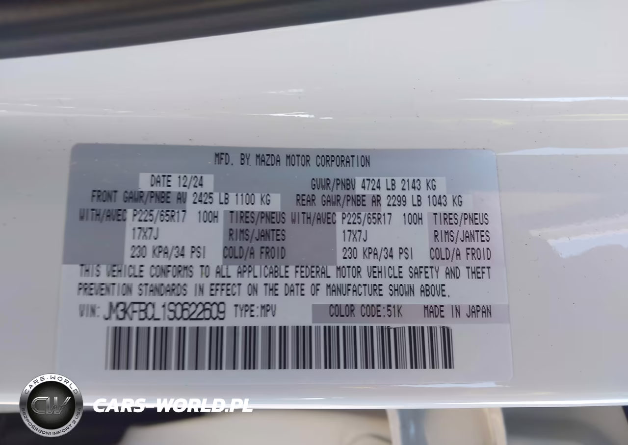 2025 Mazda Cx-5 2.5 S Preferred VIN:JM3KFBCL1S0622609 - 9