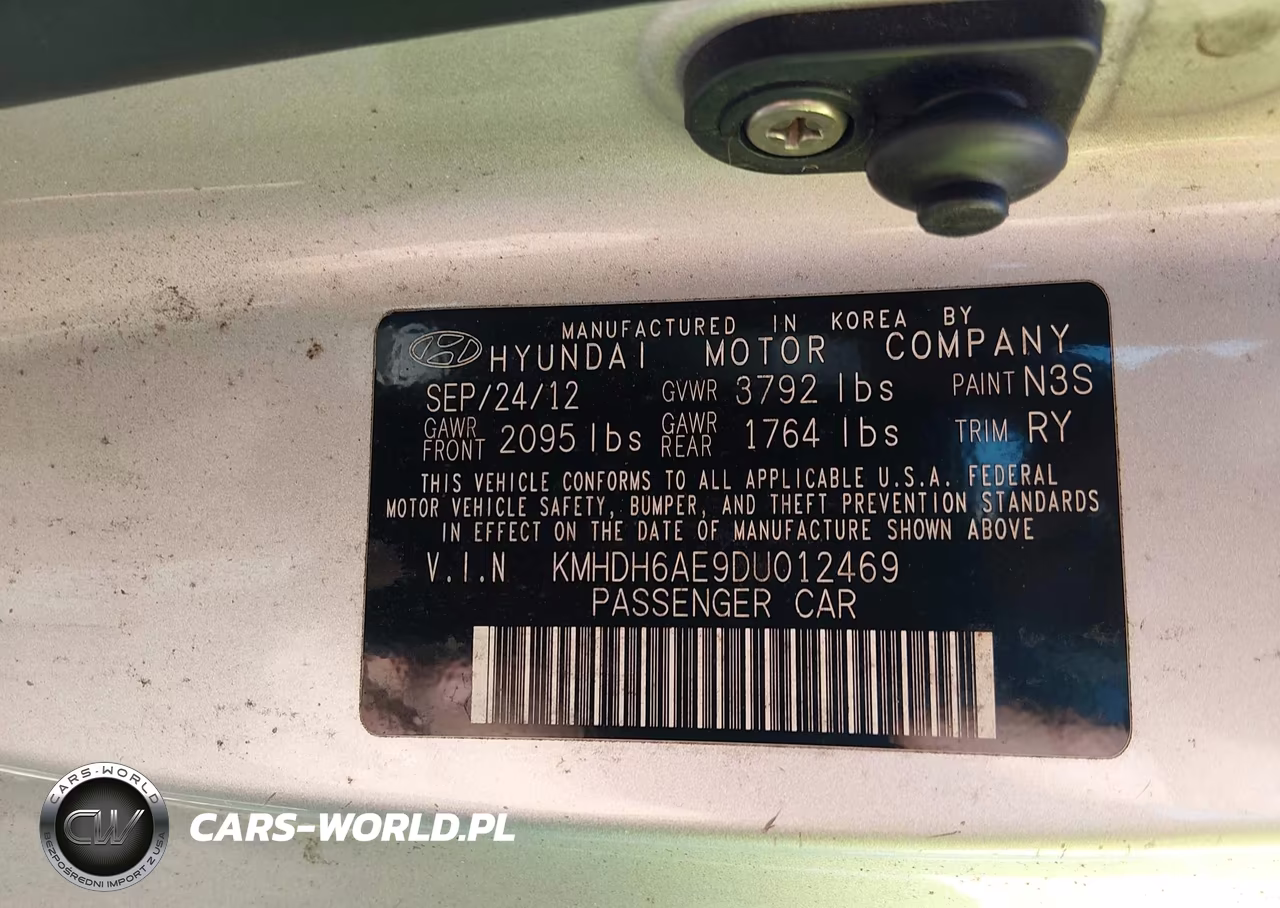 2013 Hyundai Elantra Se VIN:KMHDH6AE9DU012469 - 9