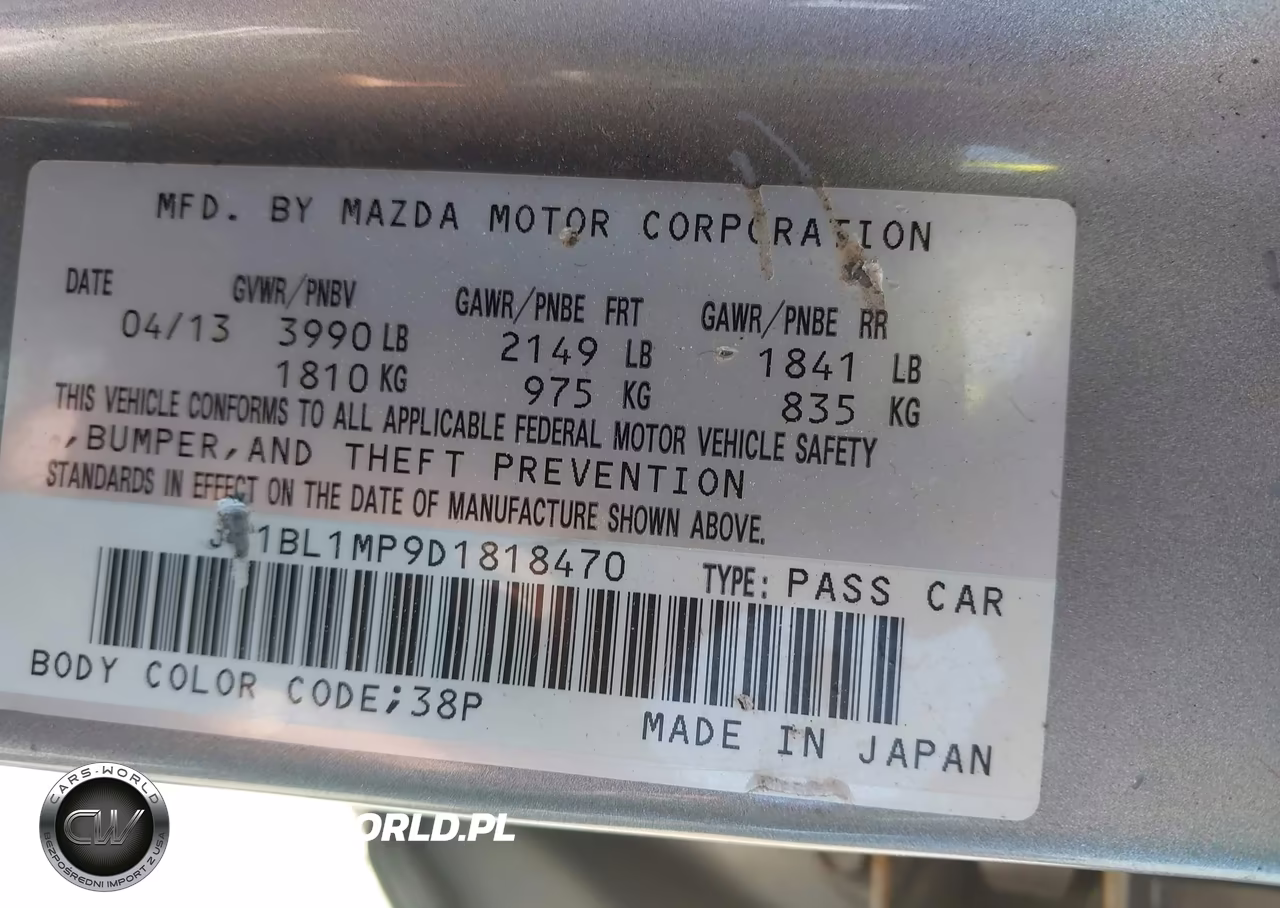 2013 Mazda Mazda3 I Grand Touring VIN:JM1BL1MP9D1818470 - 9