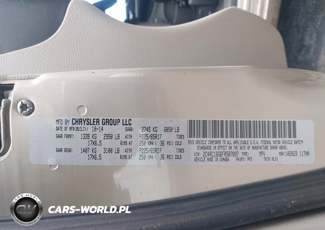 2015 Chrysler Town & Country Touring VIN:2C4RC1BG6FR587897 - 9
