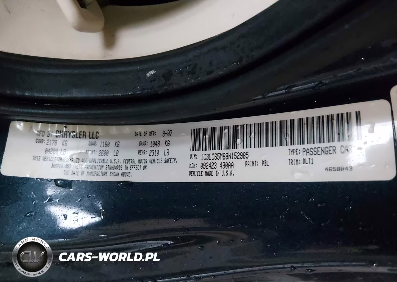 2008 Chrysler Sebring Limited VIN:1C3LC65M88N152985 - 9