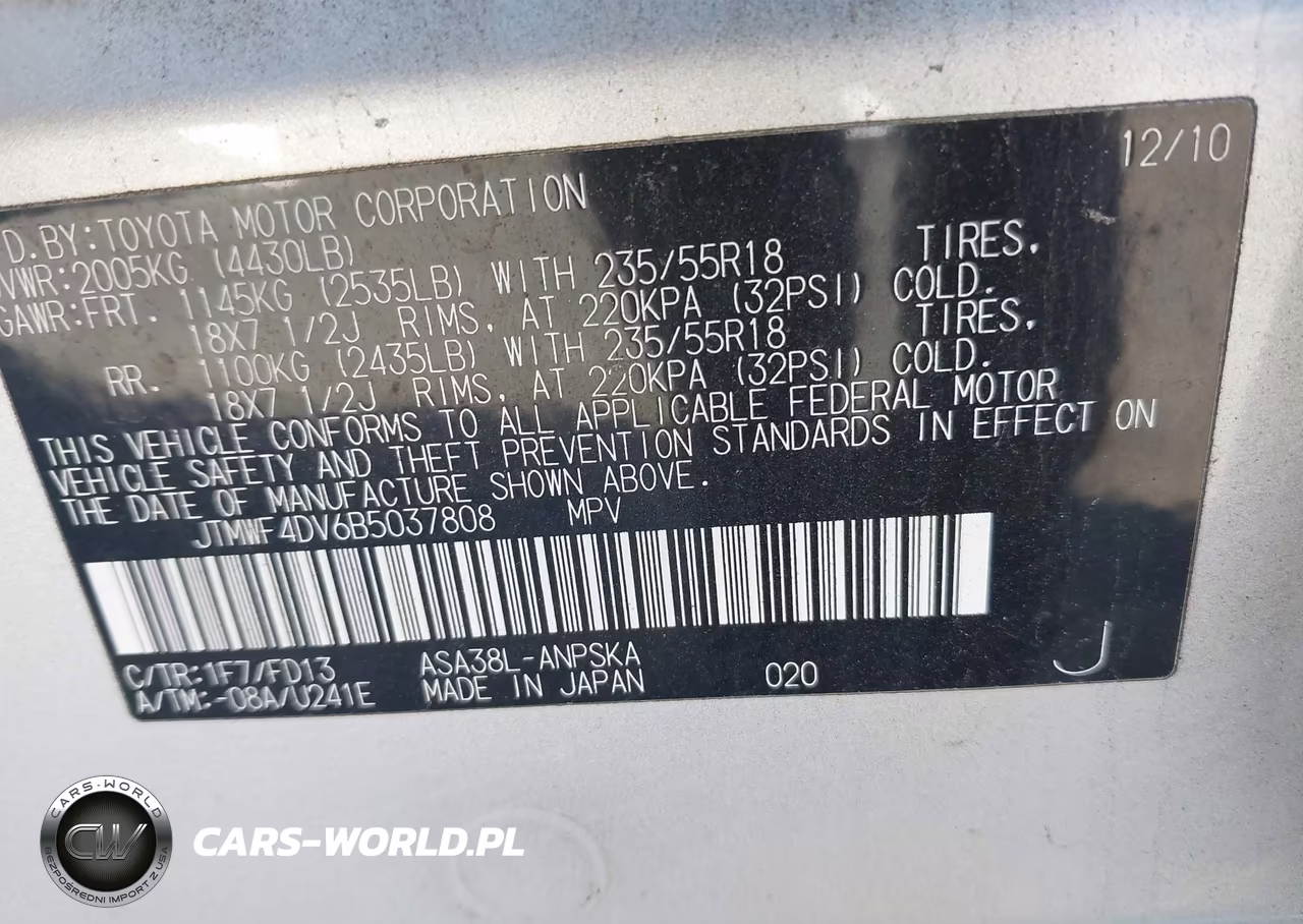 2011 Toyota Rav4 Sport VIN:JTMWF4DV6B5037808 - 9