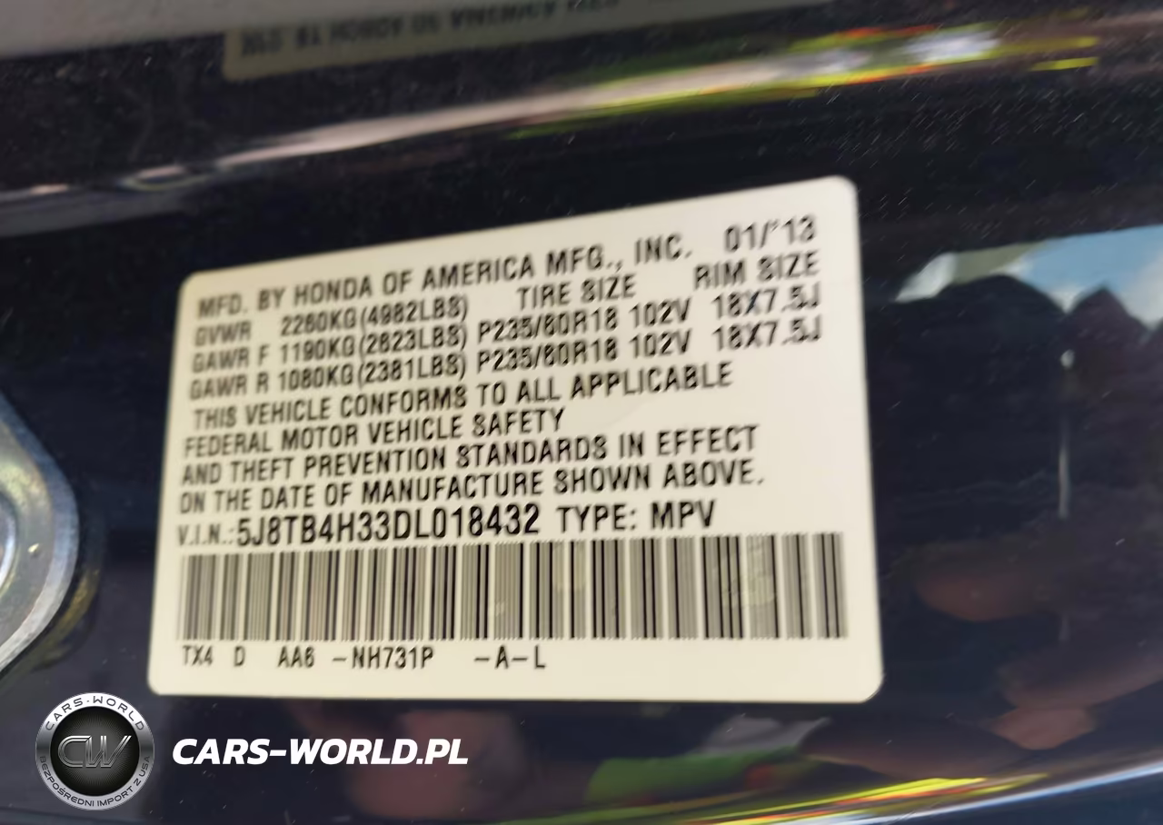 2013 Acura Rdx VIN:5J8TB4H33DL018432 - 9
