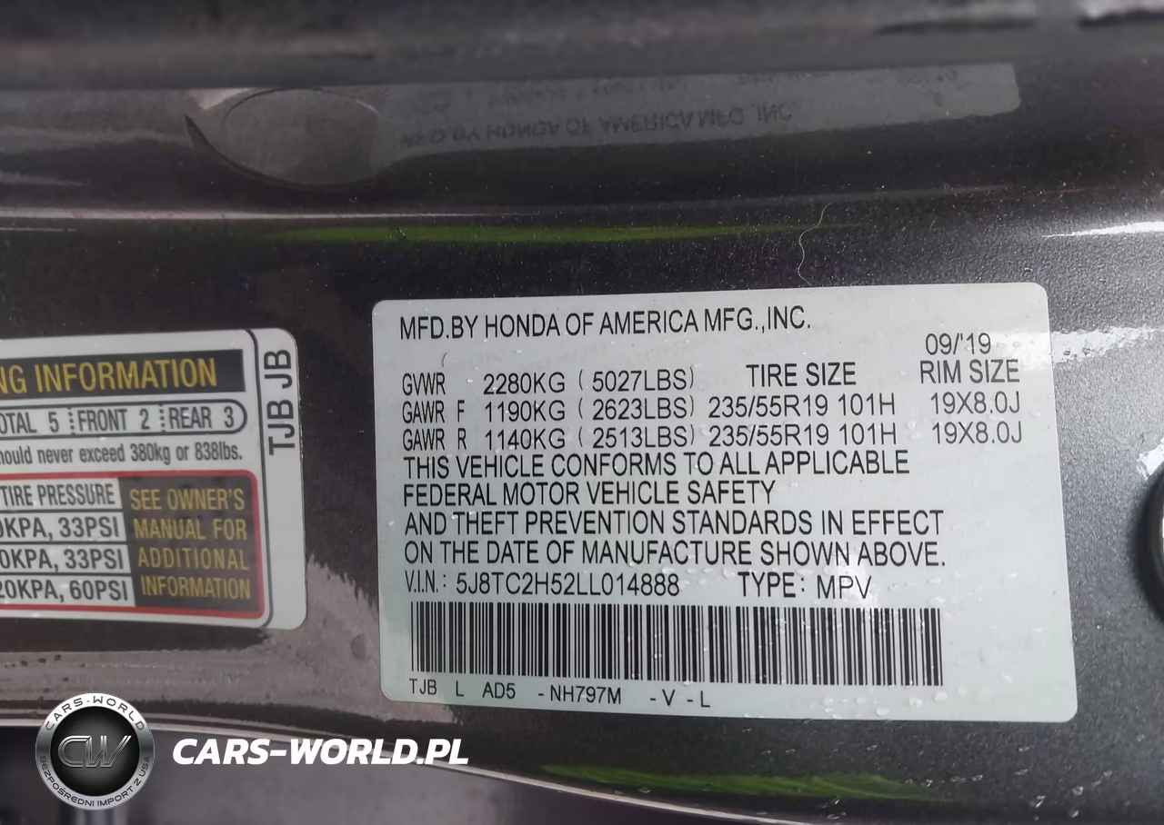 2020 Acura Rdx Technology Package VIN:5J8TC2H52LL014888 - 9